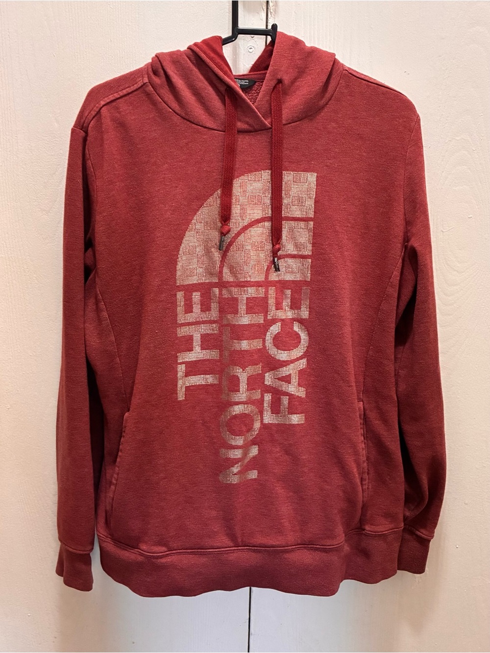 The North Face Women’s Rust Red Vertical Half Dome Graphic Hoodie